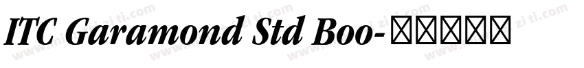 ITC Garamond Std Boo字体转换
